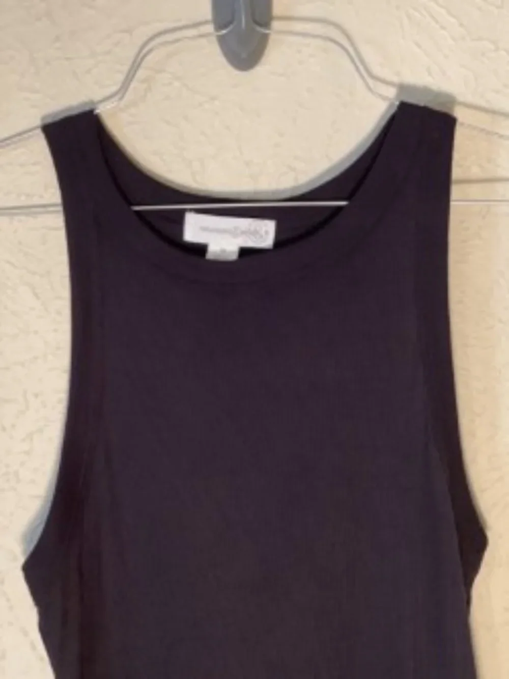 Treasure & Bond Black Ribbed Tank Top, Size M - Picture 3 of 4
